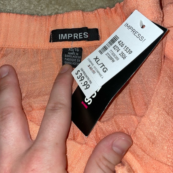 Sheer Peach Sleeveless Jumpsuit - Extra Large - Picture 4 of 4